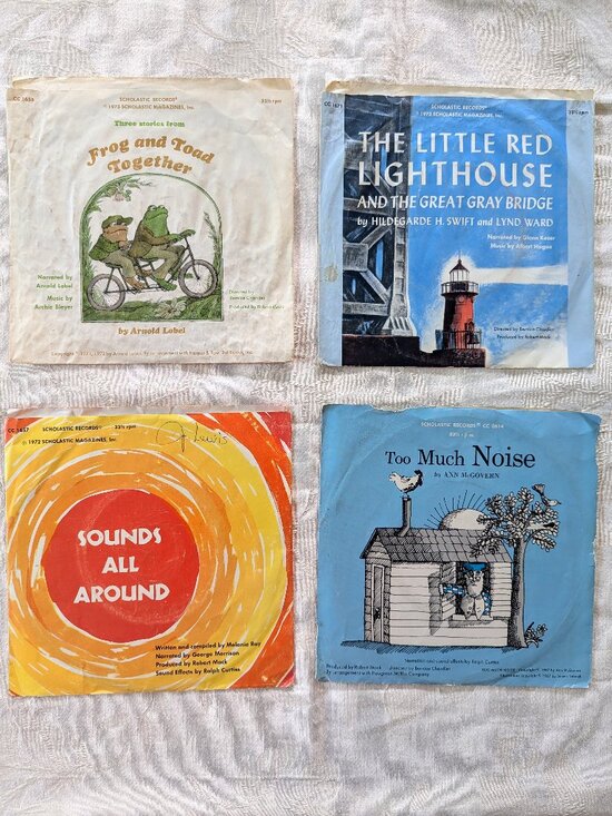 VTG Lot of 4 Scholastic Childrens 33 1/3 RPM Records Classics 60s 70s Vinyl - Picture 1 of 9